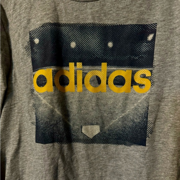 Adidas Long Sleeved Adidas Heather Gray t-shirt sz 6 - Picture 3 of 6